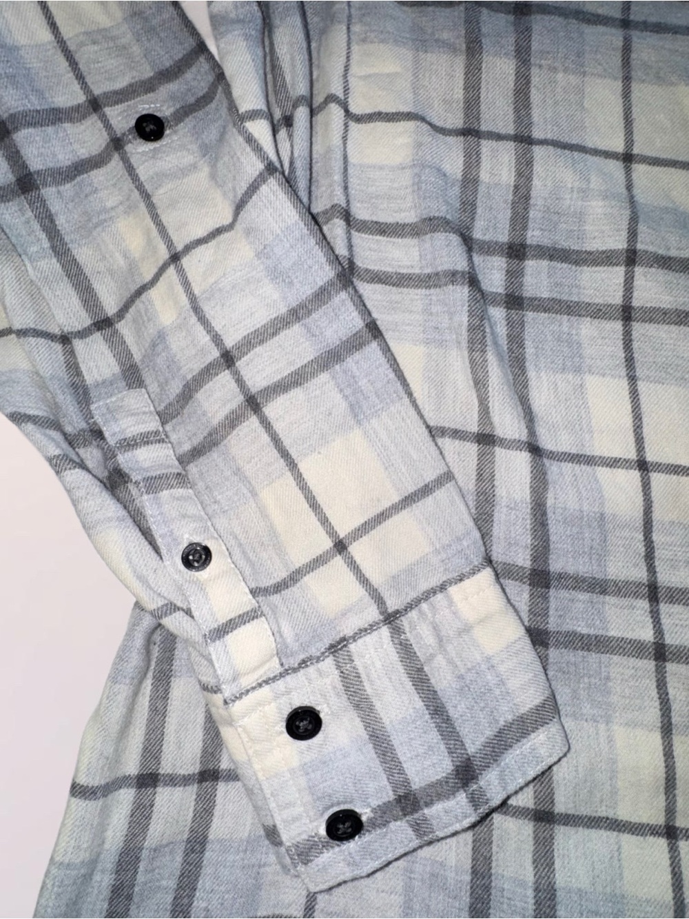 Calvin Klein Women’s Cotton Flannel Shirt Plaid Collarless Roll Tab Sleeve Med - Picture 16 of 16